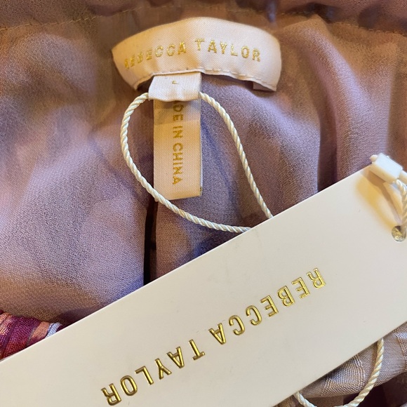 Rebecca Taylor ZADIE FLEUR PRINT MIX BOW TOP New With Tags - Picture 5 of 5